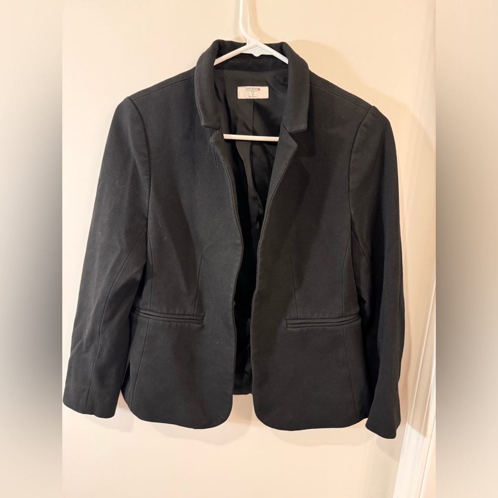Untuckit Allegra Womens Black Blazer‎ Size 2 Open Front